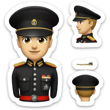 germany 1944 military officer black uniform red armband sticker