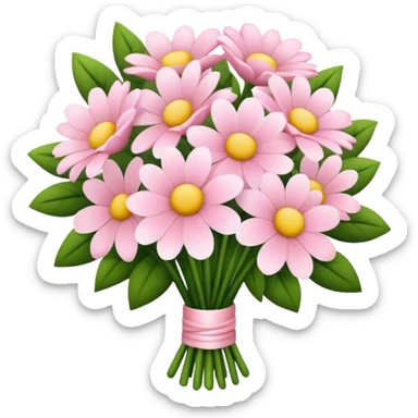 pale pink flower bouquet  sticker