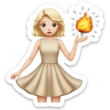 Blonde girl gets bombed sticker