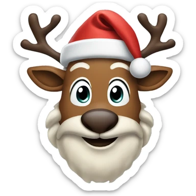 Rudolph Santa sticker