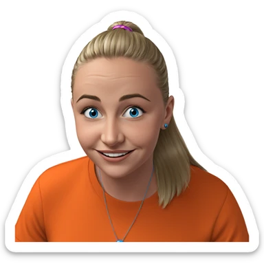 happy girl with blue eyes sticker