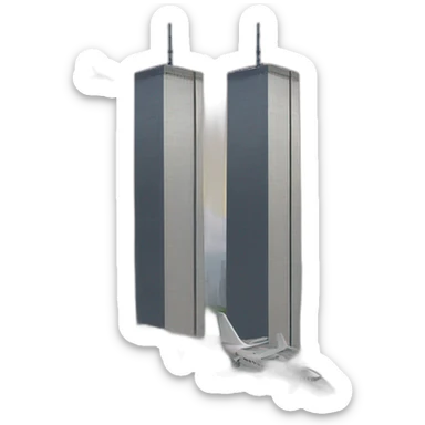 twin towers with a plane sticker