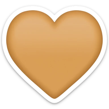 light brown heart sticker