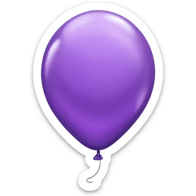 party decor  1 baloon purple sparkling  sticker