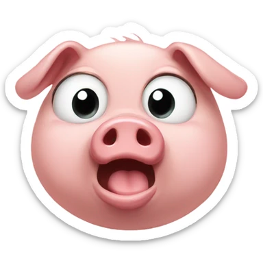 Pig crying sticker