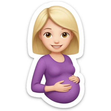 Pregnant girl sticker