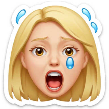 Una niña gritando sticker