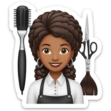 Hair salon manager African American sticker