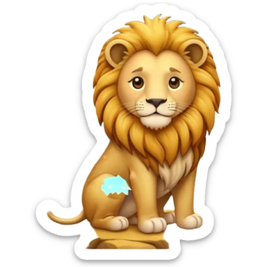 these three emojis combined : 🏞️🌠🦁 sticker