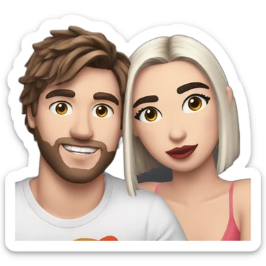 Mr Beast with Dua Lipa sticker