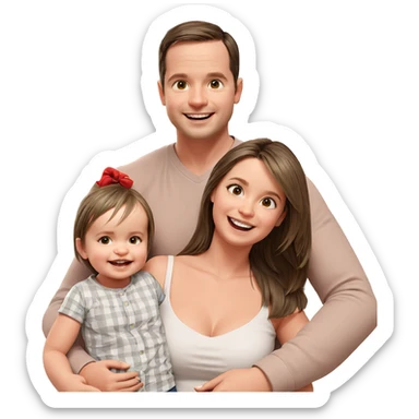 happy family portrait together sticker