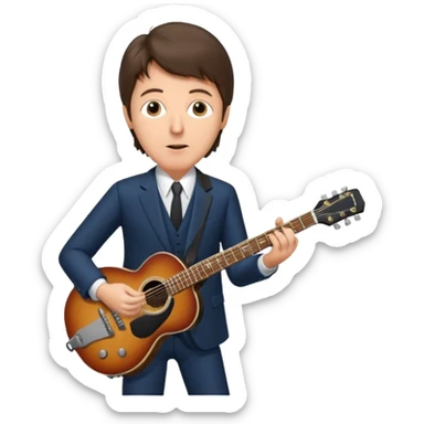 Paul McCartney playing guitar suit sticker