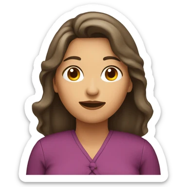 Mujer crespa un lado rapado sticker