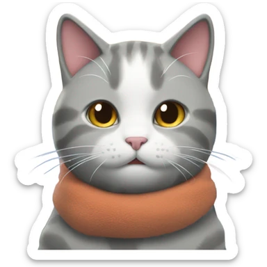 Cat on top of Mount Fuji sticker