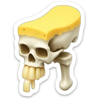 bone cleaning with a sponge sticker