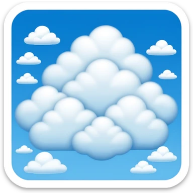 clouds in a blue sky sticker