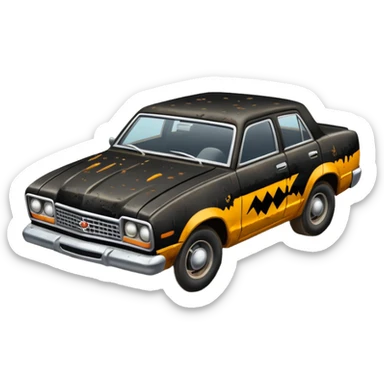 demolition derby sedan sticker