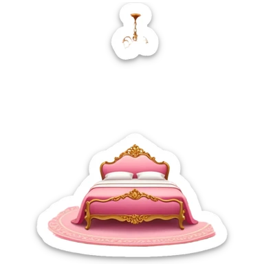 Reddish-pinkish and gold and white romantic vintage aesthetic room sticker