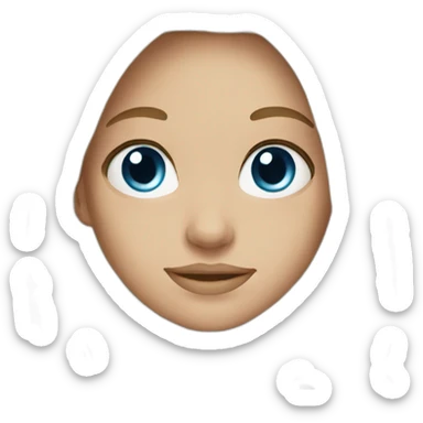 Blond girl blue eyes long hair sticker