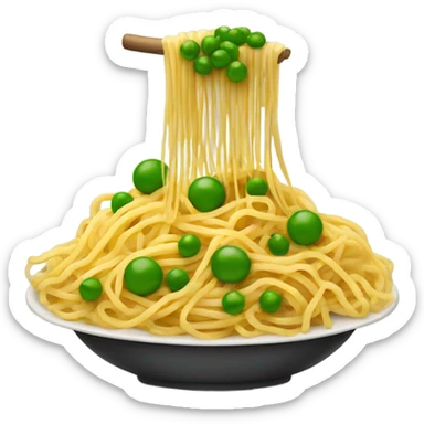 Spaghetti with peas sticker