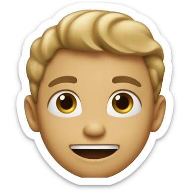 excited and hungry boy sticker