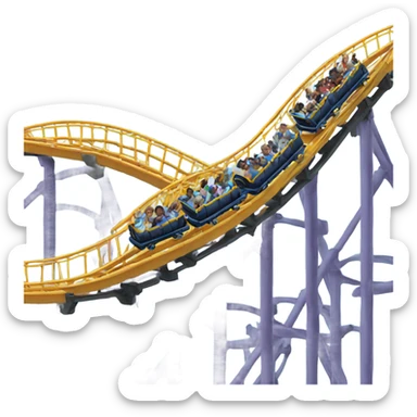Roller coaster sticker