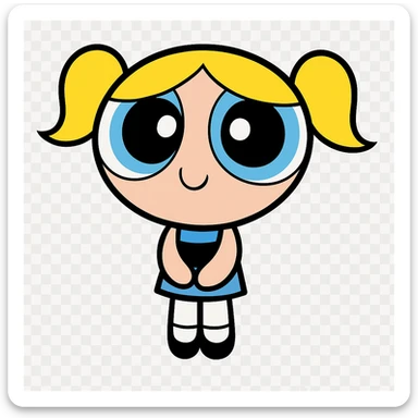 Change the expression to a shy smile, keeping the original cartoon style and quality. sticker