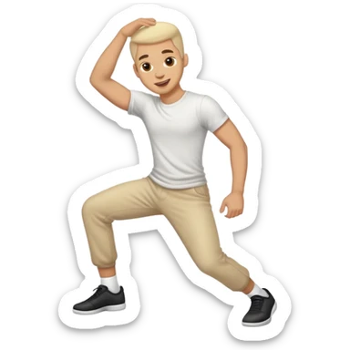 Crest a twerking guy with a smirk  sticker