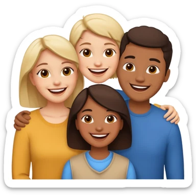 Three friends talking sticker