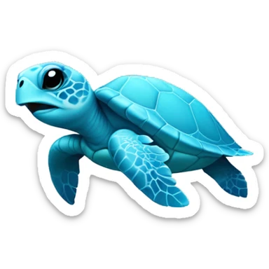 Baby Blue sea turtle sticker
