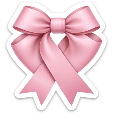 Soft pink ribbon sticker