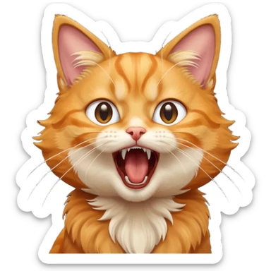 Gato gritando sticker