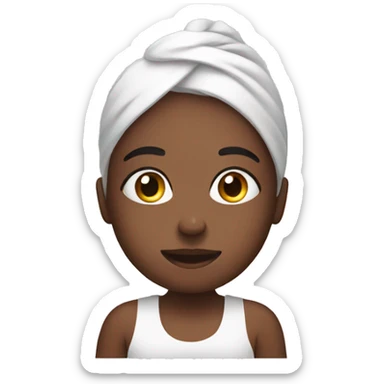 Person putting on skincare  sticker