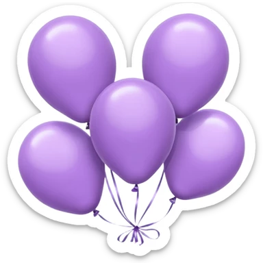 Lilac Baloons 4K sticker