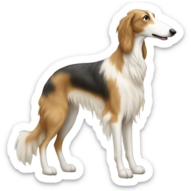 Borzoi with long nose  sticker