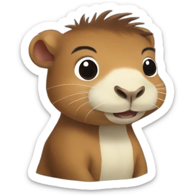 Capybara luffy sticker