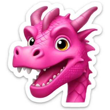 Pink dragon with bang sticker