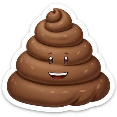A poop who smile  sticker