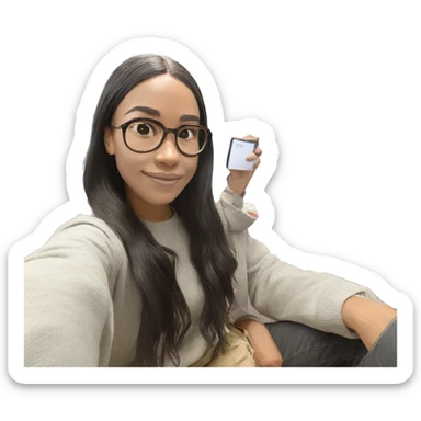 charming duo in casual wear sticker