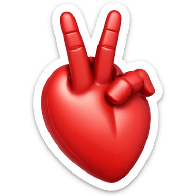 Heart with middle finger only sticker