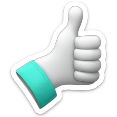 Thumbs up medical glove sticker
