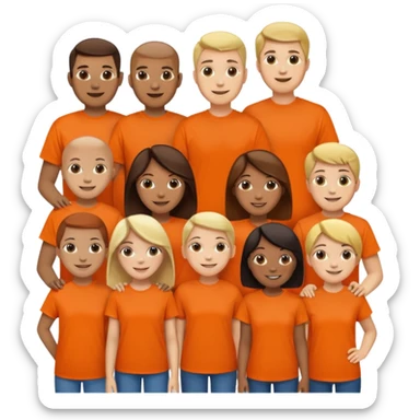 charity festival night with orange tshirt sticker