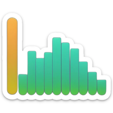 graph bar increasing by line sticker