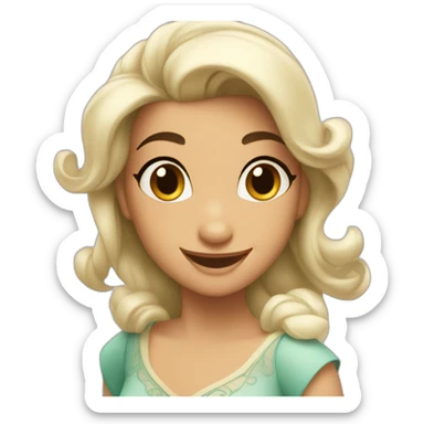 Jasmine Disney happy smile sticker