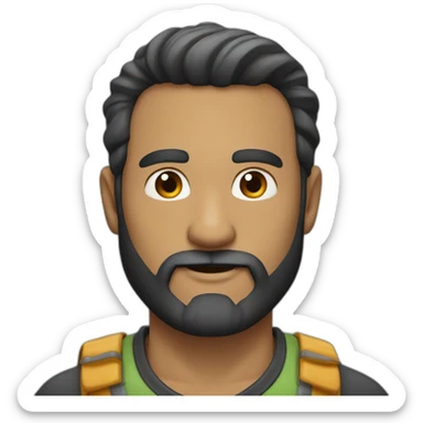 Hombre de 35 años con poca barba sticker