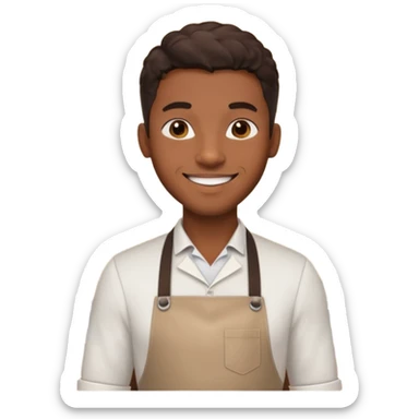 black man Café Barista sticker