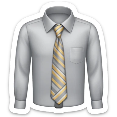 white shirt & grey tie (without face, just clothes, zoomed. in) sticker