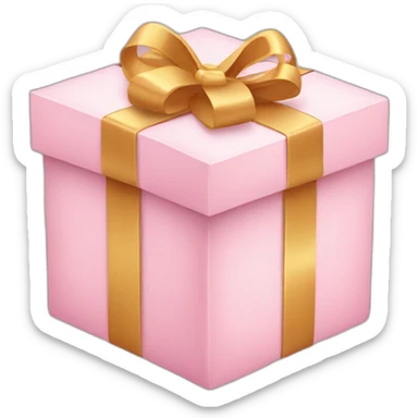 soft pink gift box sticker