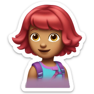 Dora the explorer bremod cherry red hair sticker