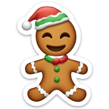 Gingerbread Christmas theme sticker